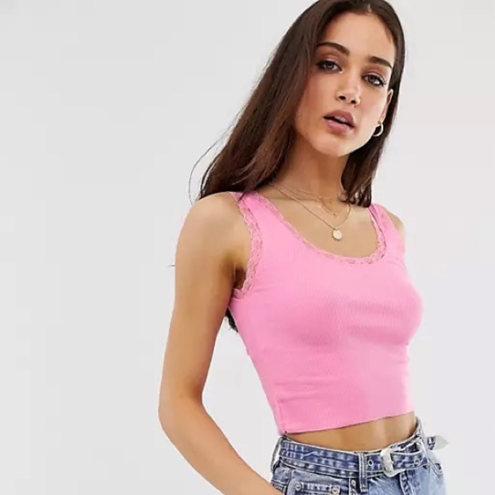 TopShop Hot Pink Crop Tank
